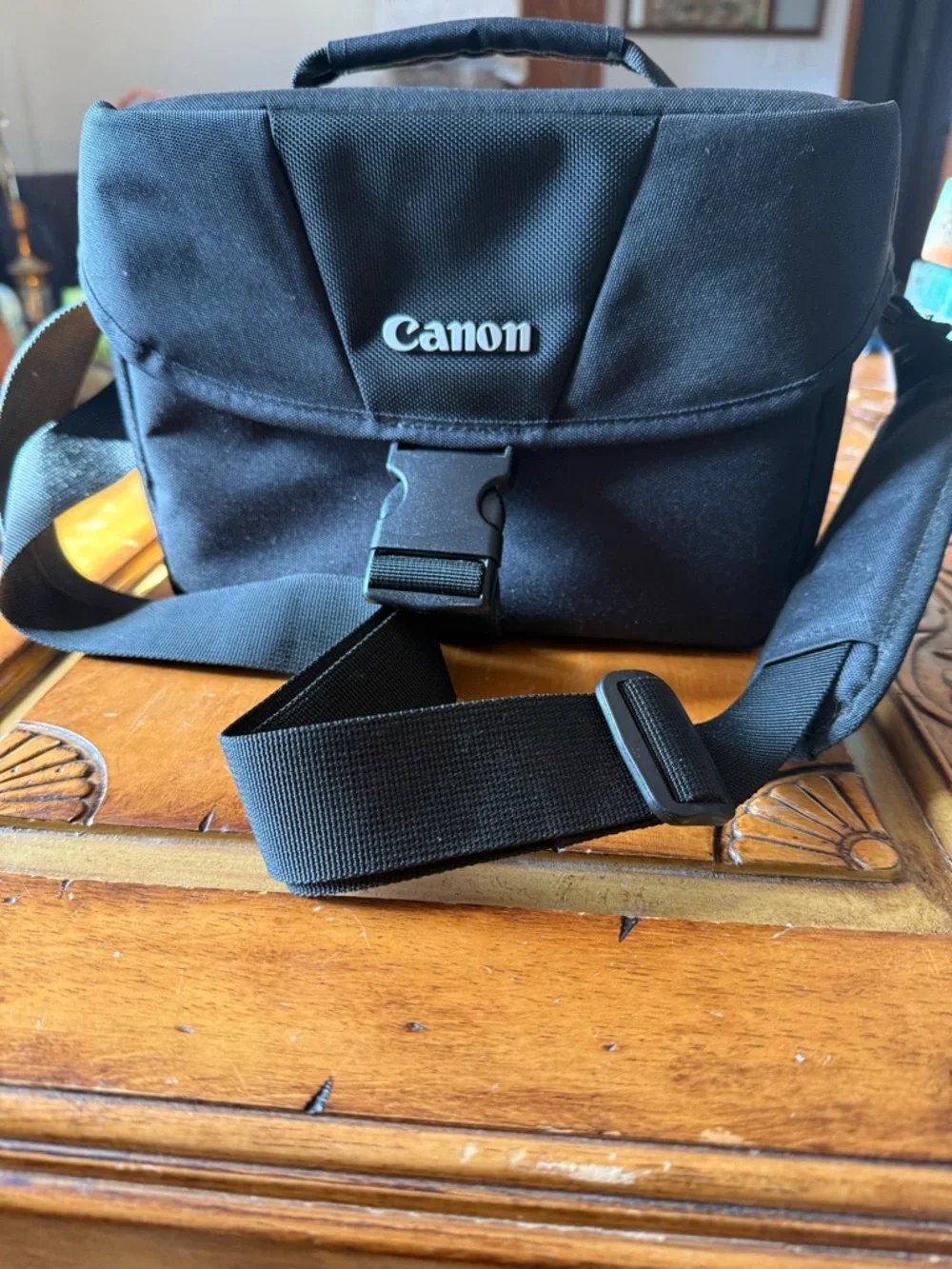 Canon Black Compact Messenger Camera Bag with Adjustable Strap